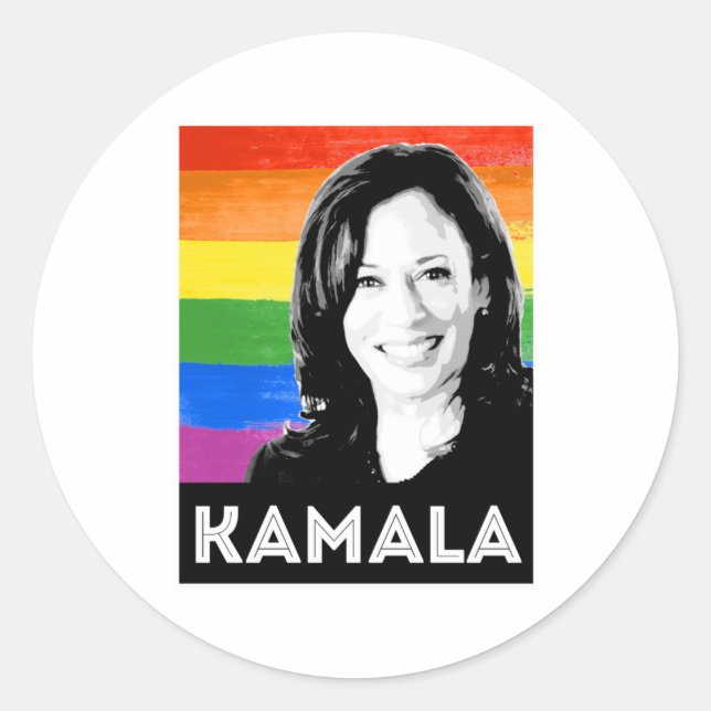 LGBT Flag - KAMALA HARRIS 2020 Classic Round Sticker (Front)
