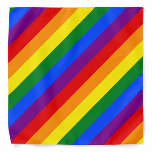 LGBT Flag Lesbian Gay Pride Rainbow Colors Stripes Bandana