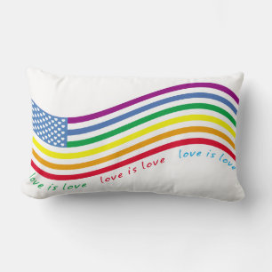 LGBT flag Lumbar Pillow