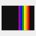 LGBT Flag on Black Sign