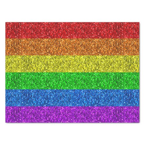 LGBT flag rainbow heart sparkles gay wedding Tissue Paper
