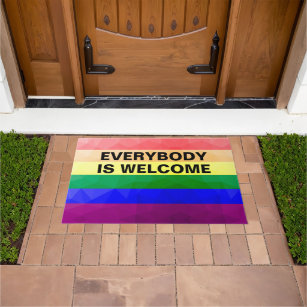 Love Lives Here Doormat, Pride Welcome Mat for Front Door, LGBTQIA LGBTQ  Decor, LGBT Home Decor, Coming Out Gift, Lesbian Wedding Gift, Gay 