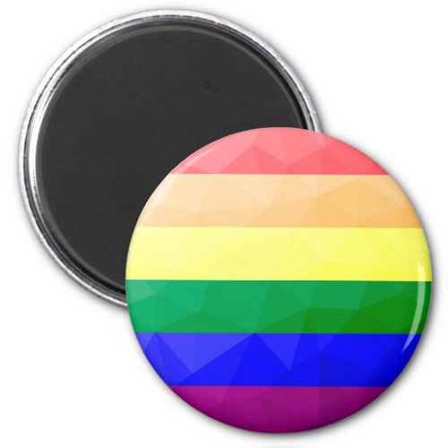 LGBT flag rainbow lines geometric mesh pattern Magnet