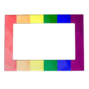 LGBT flag rainbow lines geometric mesh pattern Magnetic Frame