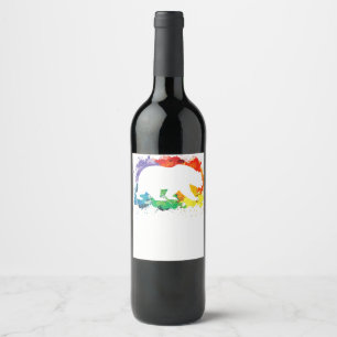 LGBT Flag Sounds Gay I am In Copy Wine Label
