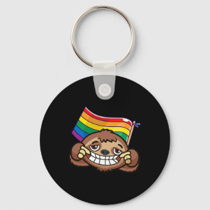 Lgbt Flag T Shirt Sloth Gay Lesbian Resist Men Wom Keychain