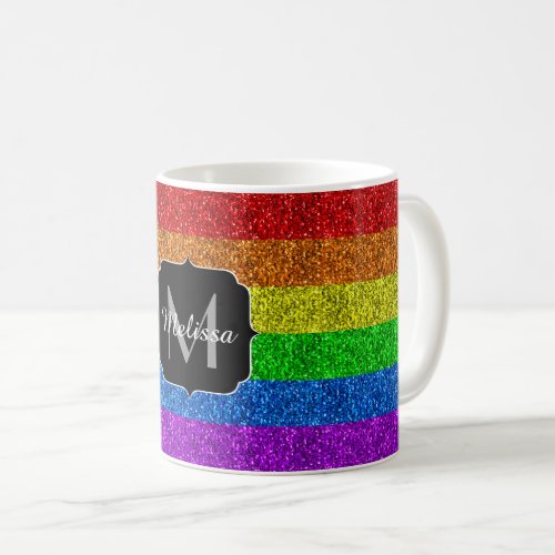 LGBT flag vibrant sparkles Coffee Mug