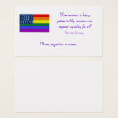 LGBT Flag, Your business is being patronized by... (Front & Back)
