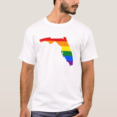 LGBT Florida US state flag map T_Shirt