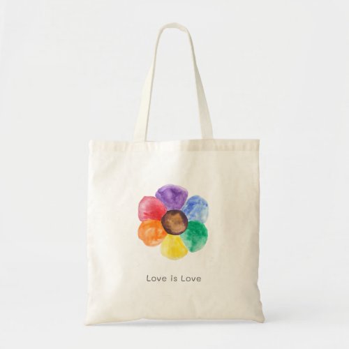 LGBT flower love is love  Tote Bag