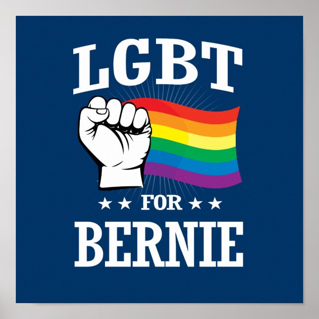 LGBT FOR BERNIE SANDERS POSTER (Front)
