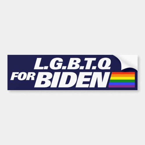 LGBT For Biden 2024 Bumper Sticker