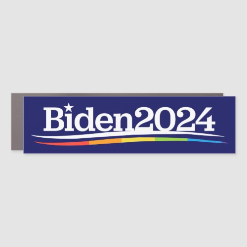 LGBT for Biden 2024 LGBTQIA Bumper Car Magnet