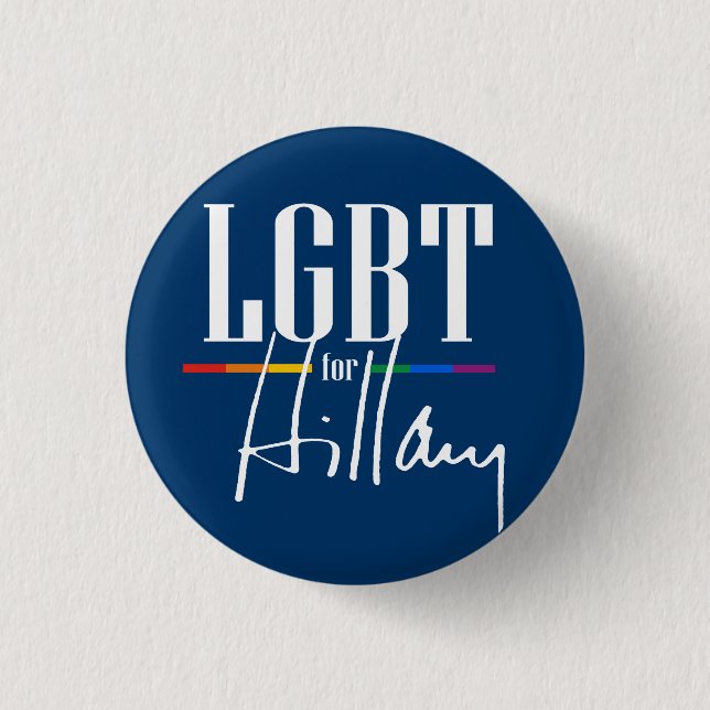 LGBT FOR HILLARY BUTTON (Front)