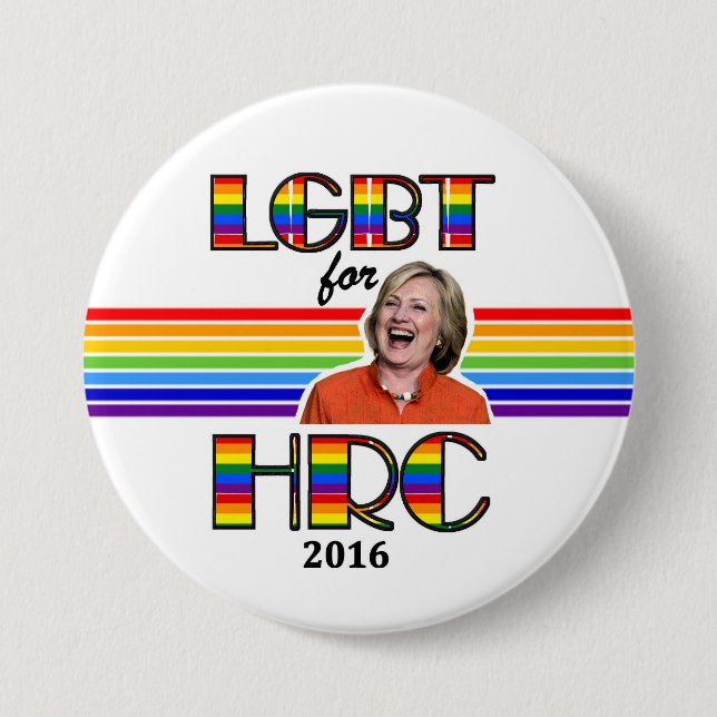 LGBT for Hillary Button (Front)