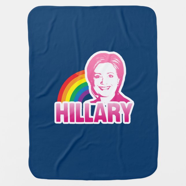 LGBT FOR HILLARY CLINTON 2016 RECEIVING BLANKET (Front)
