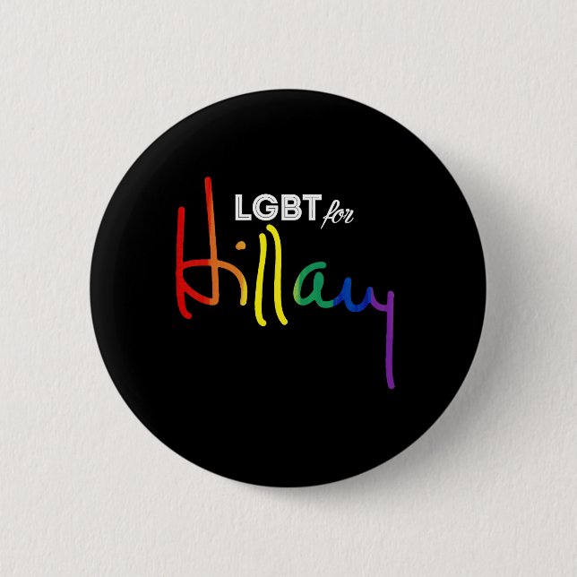 LGBT for Hillary Clinton Button (Front)