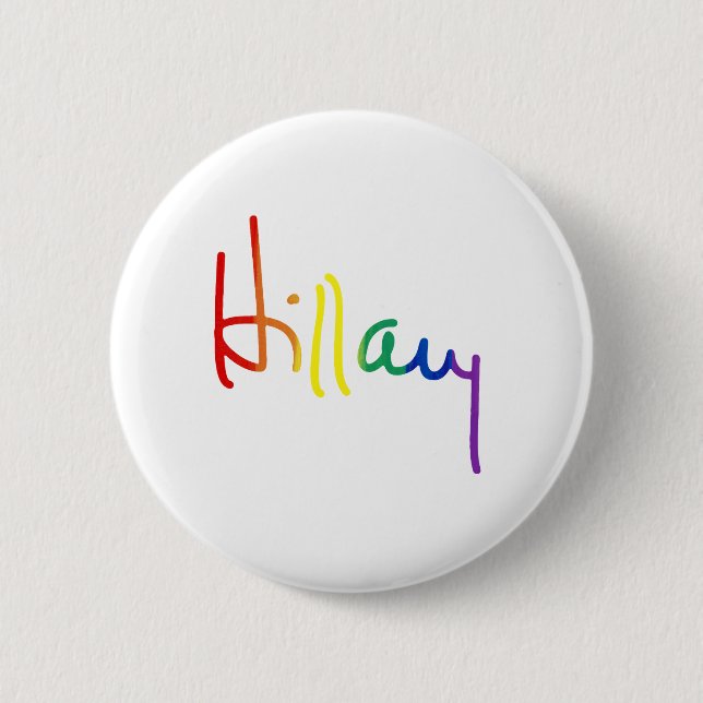 LGBT for HILLARY CLINTON Pinback Button (Front)