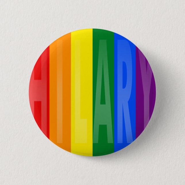 LGBT for Hillary Clinton Pinback Button (Front)