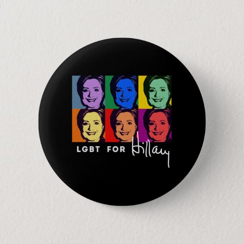 LGBT for Hillary Clinton _ Pop Art _png Pinback Button