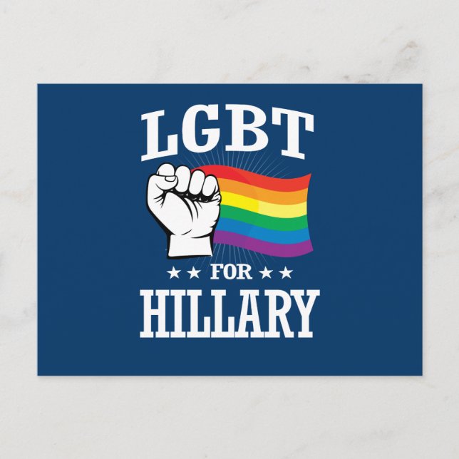 LGBT FOR HILLARY POSTCARD (Front)