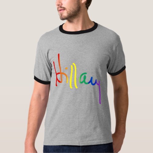 LGBT for Hillary _ Rainbow Flag _ T_Shirt