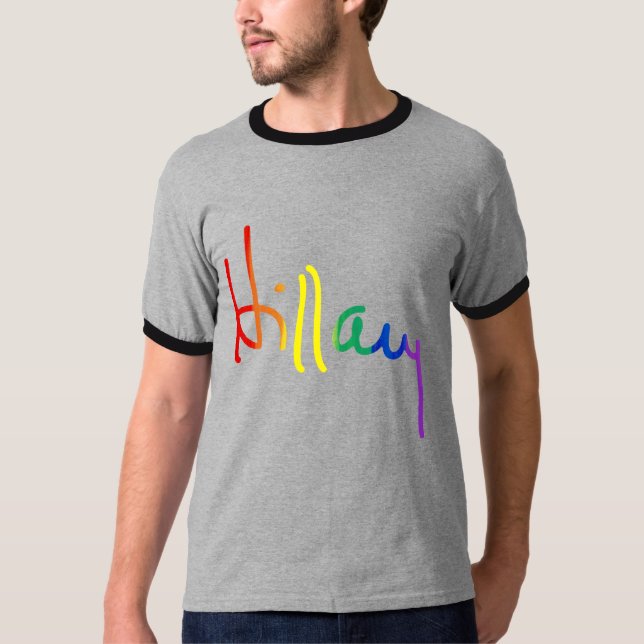 LGBT for Hillary - Rainbow Flag - T-Shirt (Front)