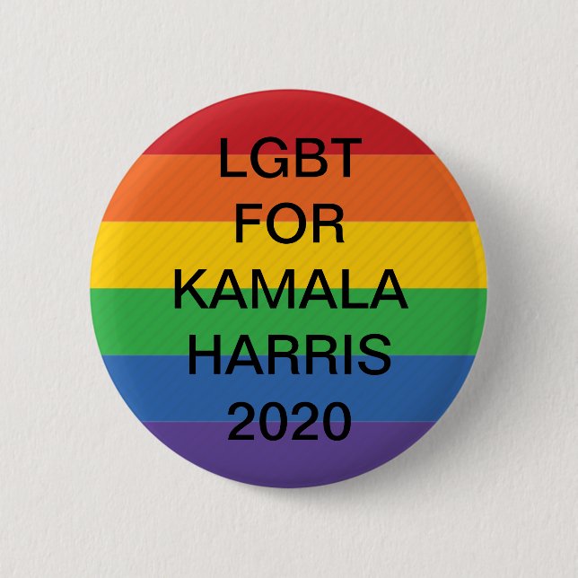 LGBT for Kamala Harris 2020 Button (Front)