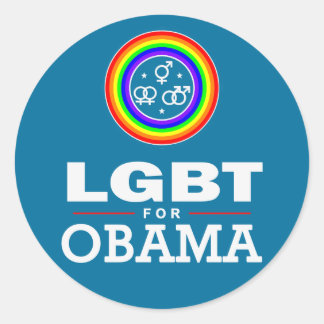 LGBT for OBAMA Classic Round Sticker