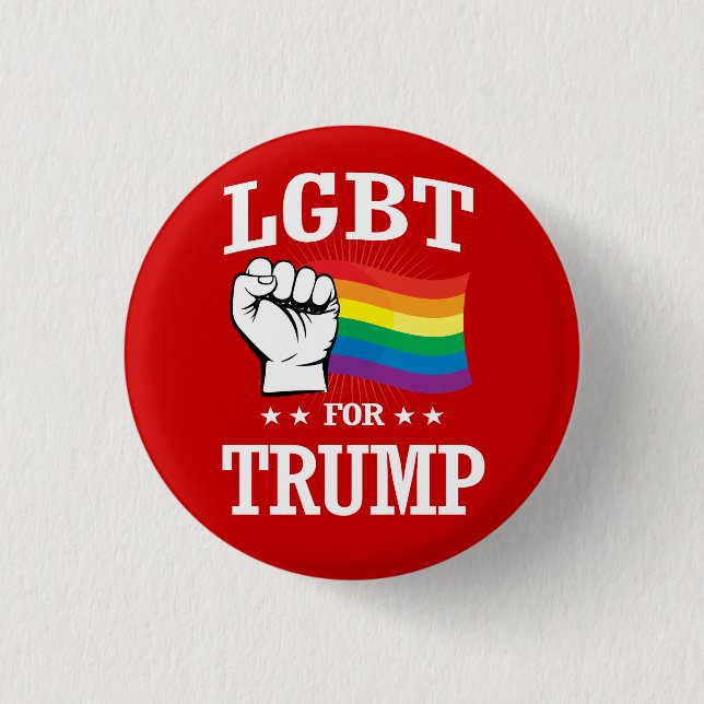 LGBT FOR TRUMP PINBACK BUTTON (Front)