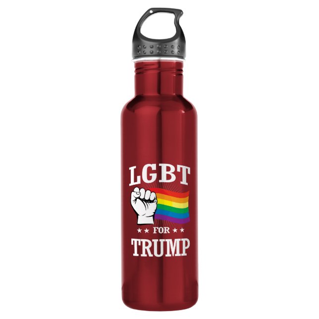 LGBT FOR TRUMP WATER BOTTLE (Front)