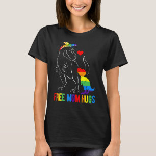 LGBT Free Mom Hugs Dinosaur Rex Mamasaurus Ally Ra T-Shirt