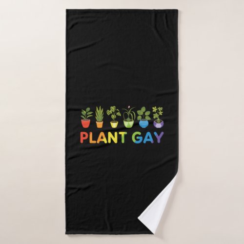 LGBT Funny Plant Gay Gardener Bath Towel