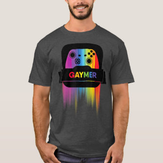 LGBT Gamer Gaymer T  Gay Pride Rainbow Gamepad T-Shirt