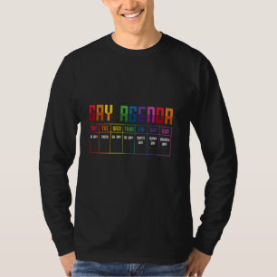 LGBT Gay Agenda Transgender Lesbian Rainbow Gay Pr T-Shirt
