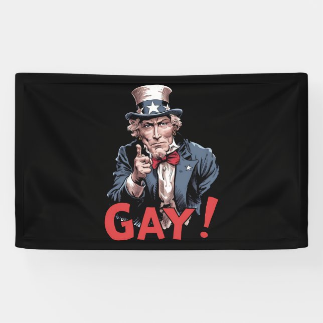 LGBT Gay Ally Pride Month Funny Banner (Horizontal)