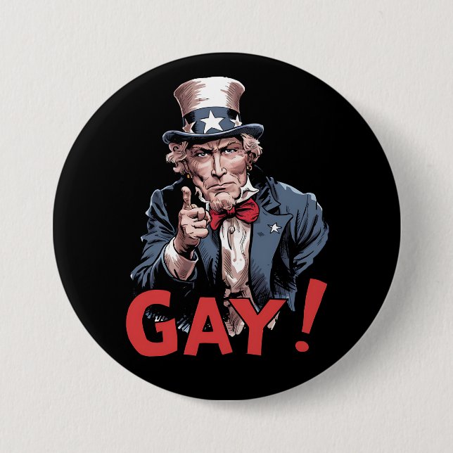 LGBT Gay Ally Pride Month Funny Button (Front)