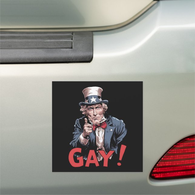 LGBT Gay Ally Pride Month Funny Car Magnet (In Situ)