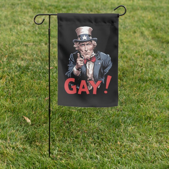 LGBT Gay Ally Pride Month Funny Garden Flag (In SItu)