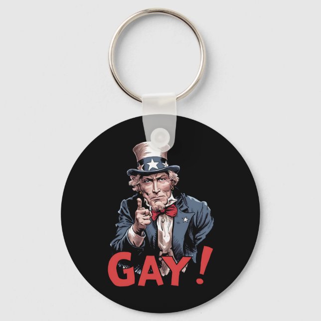 LGBT Gay Ally Pride Month Funny Keychain (Front)