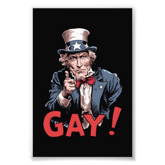 LGBT Gay Ally Pride Month Funny Photo Print (Front)