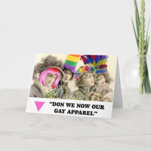 LGBT Gay Apparel Holiday Vintage greeting card