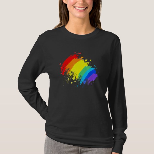 Lgbt Gay Lesbian Csd Pride Splash T-Shirt (Front)