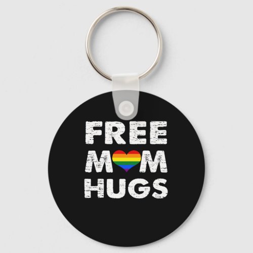 LGBT Gay Lesbian Pride  Free Mom Hugs Keychain