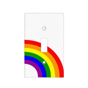 LGBT Gay Matching Couple Half Rainbow Light Switch Cover