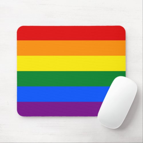 LGBT Gay Pride 6_Stripe Rainbow Flag Mouse Pad