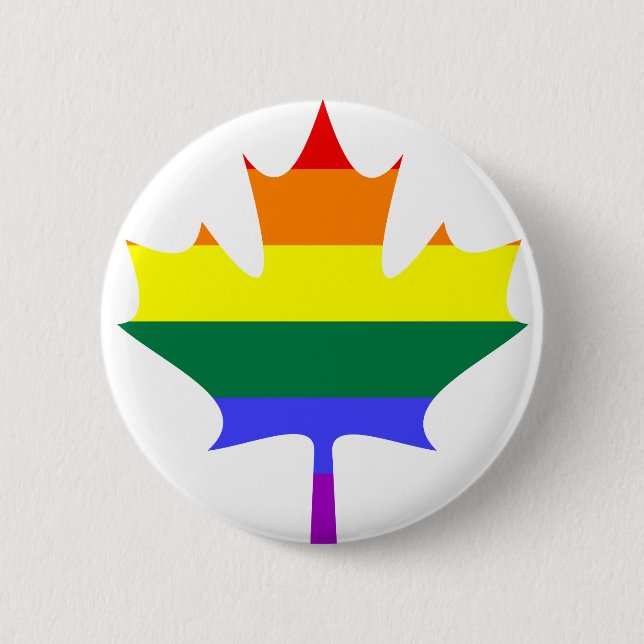 LGBT / Gay Pride Canada Button (Front)