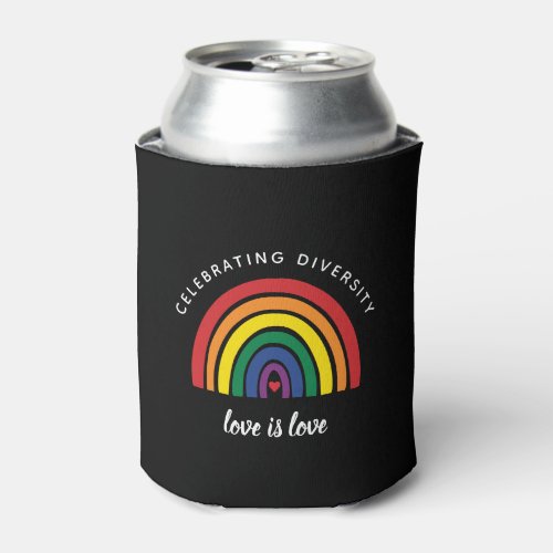 LGBT Gay Pride Celebrating Diversity Love Is Love Can Cooler