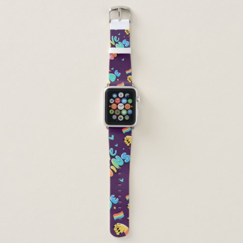 LGBT Gay Pride flag LGBTQ Pattern Gift Cute Summer Apple Watch Band