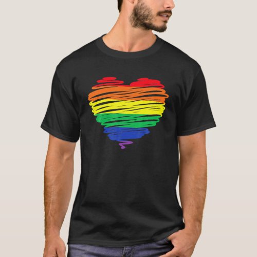 LGBT Gay Pride Flag Love Design To Support T_Shirt